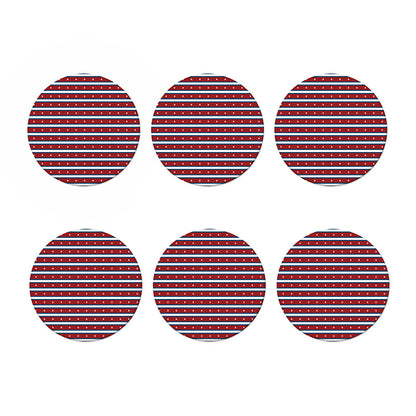 USA Striped Pattern Print Coaster Set