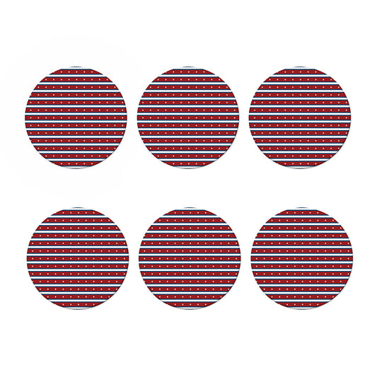 USA Striped Pattern Print Coaster Set