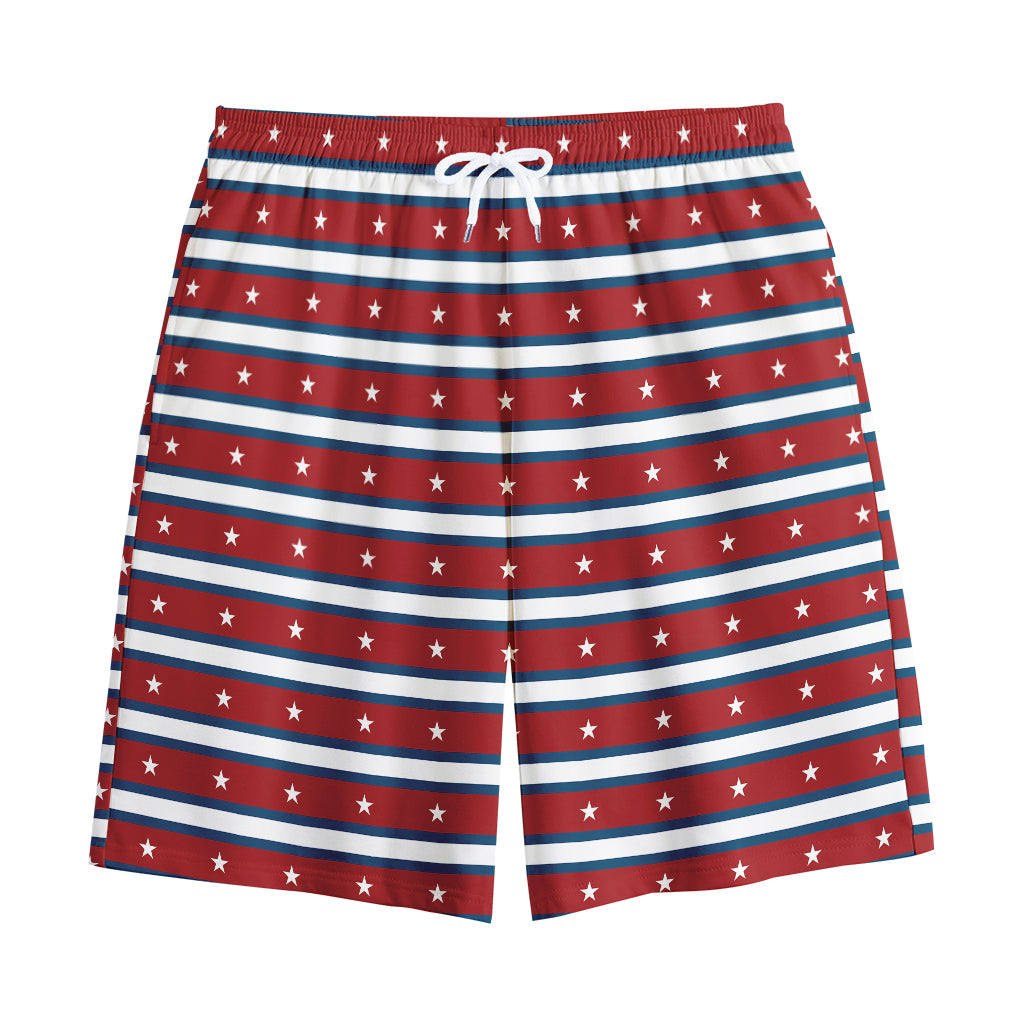 USA Striped Pattern Print Cotton Shorts