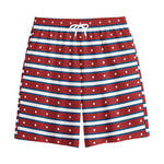USA Striped Pattern Print Cotton Shorts