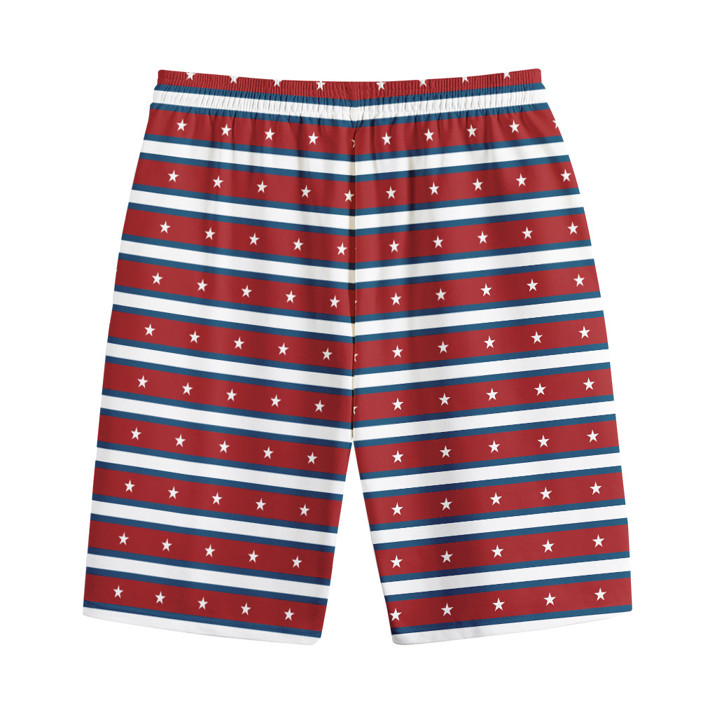 USA Striped Pattern Print Cotton Shorts