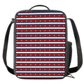 USA Striped Pattern Print Crossbody Lunch Bag