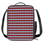 USA Striped Pattern Print Crossbody Lunch Bag