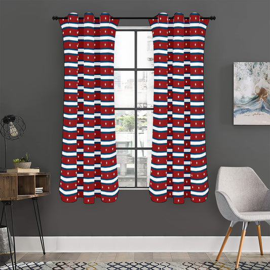 USA Striped Pattern Print Curtain