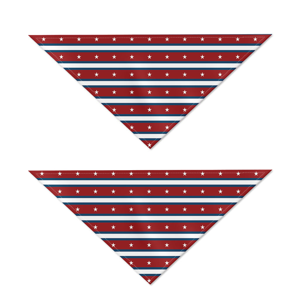 USA Striped Pattern Print Dog Bandana