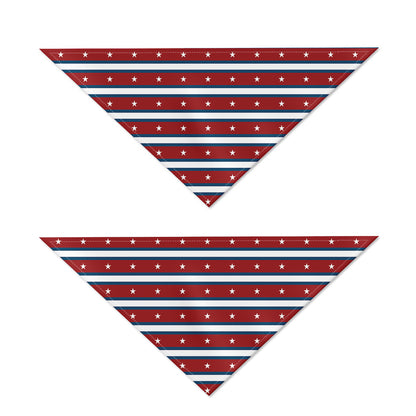 USA Striped Pattern Print Dog Bandana