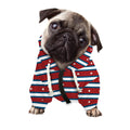 USA Striped Pattern Print Dog Zip Up Hoodie