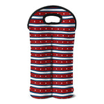 USA Striped Pattern Print Double Neoprene Wine Tote