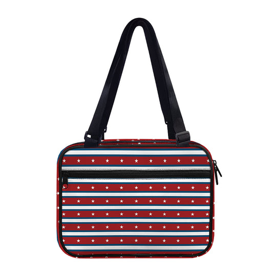 USA Striped Pattern Print Double Strap Bible Bag