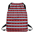 USA Striped Pattern Print Drawstring Backpack