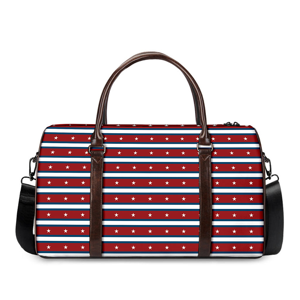 USA Striped Pattern Print Duffle Bag
