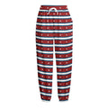 USA Striped Pattern Print Fleece Lined Knit Pants