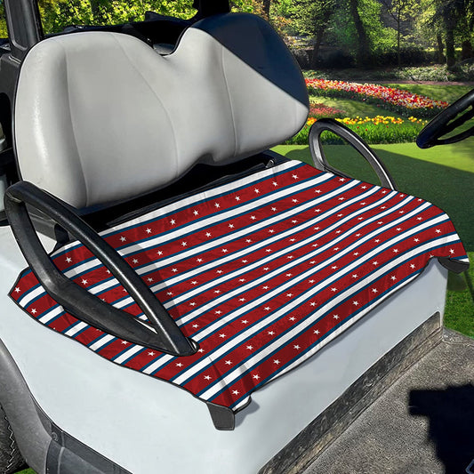 USA Striped Pattern Print Golf Cart Seat Cover