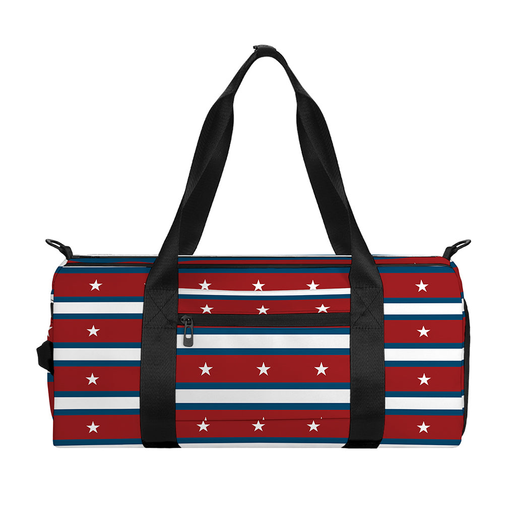 USA Striped Pattern Print Gym Bag