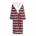 USA Striped Pattern Print Hooded Bathrobe