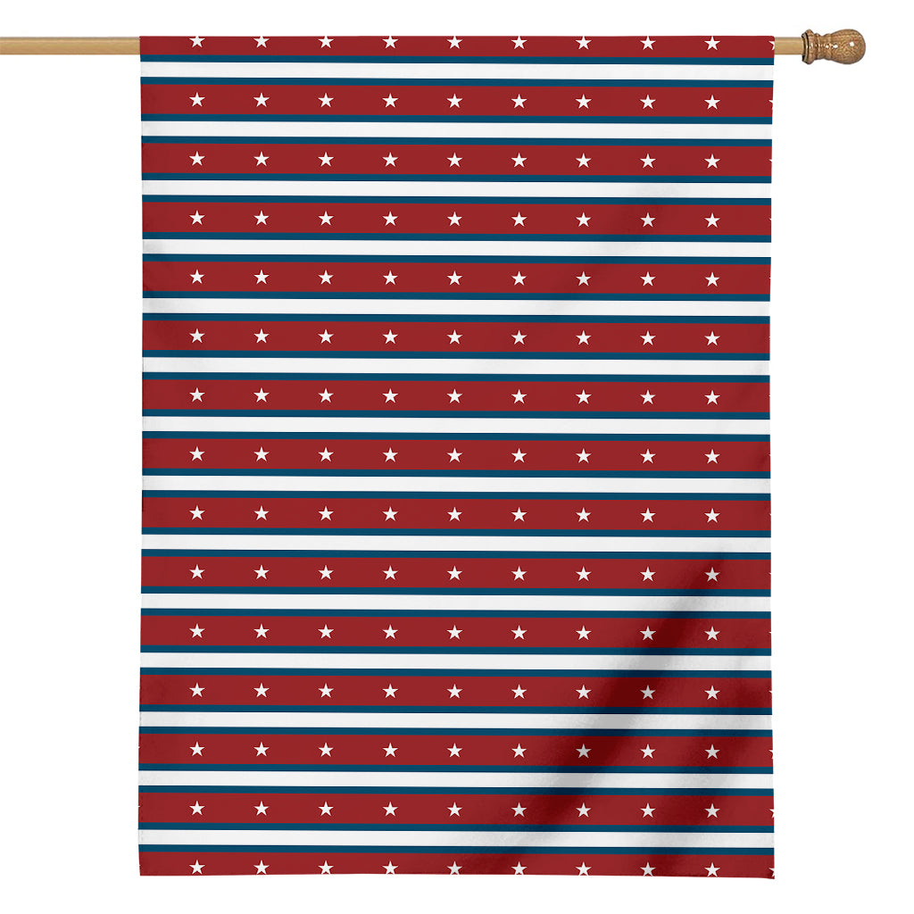 USA Striped Pattern Print House Flag