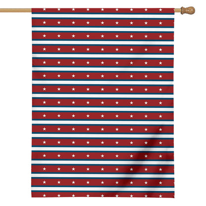 USA Striped Pattern Print House Flag