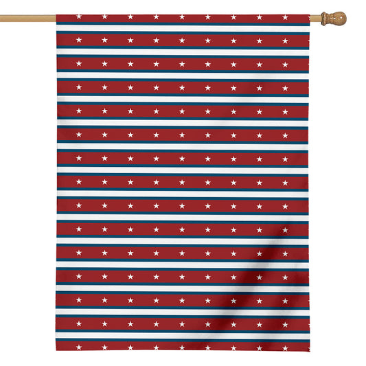 USA Striped Pattern Print House Flag