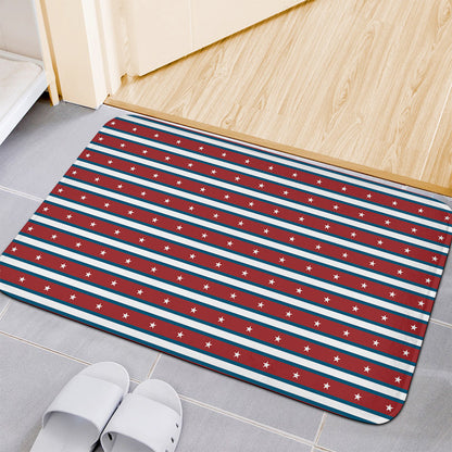 USA Striped Pattern Print Indoor Door Mat