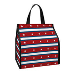 USA Striped Pattern Print Insulated Lunch Tote