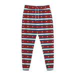 USA Striped Pattern Print Jogger Pants