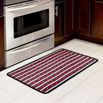 USA Striped Pattern Print Kitchen Mat
