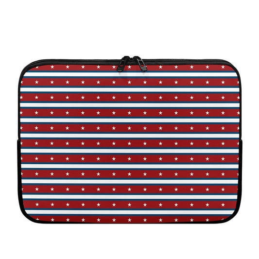 USA Striped Pattern Print Laptop Sleeve