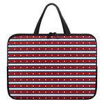 USA Striped Pattern Print Laptop Sleeve With Handle