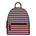 USA Striped Pattern Print Leather Backpack