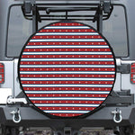 USA Striped Pattern Print Leather Spare Tire Cover