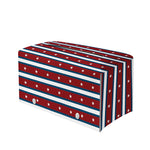 USA Striped Pattern Print Leather Tissue Box Cover