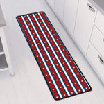 USA Striped Pattern Print Long Kitchen Mat