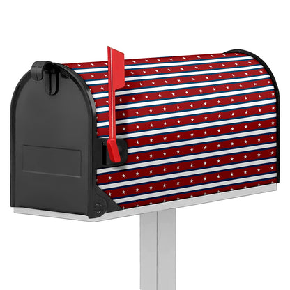 USA Striped Pattern Print Mailbox Cover