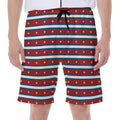 USA Striped Pattern Print Men's Beach Shorts