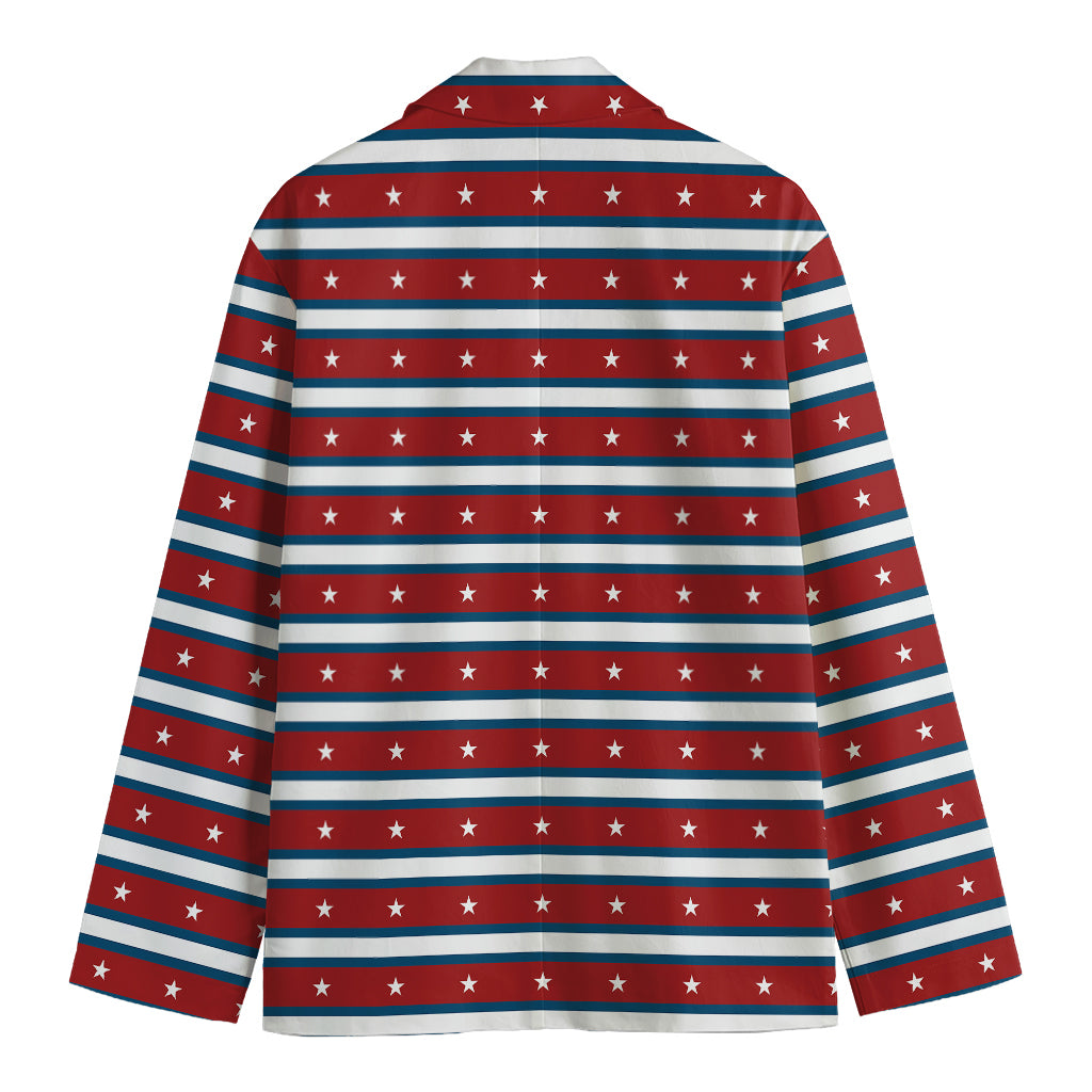 USA Striped Pattern Print Men's Blazer