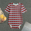 USA Striped Pattern Print Men's Bodysuit