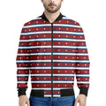 USA Striped Pattern Print Men's Bomber Jacket