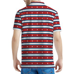 USA Striped Pattern Print Men's Polo Shirt