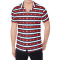 USA Striped Pattern Print Men's Shirt