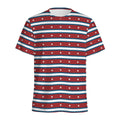 USA Striped Pattern Print Men's Athletic T-Shirt