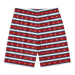 USA Striped Pattern Print Men's Swim Trunks