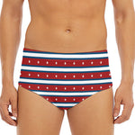USA Striped Pattern Print Men's Triangle Swim Briefs