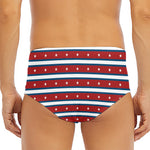 USA Striped Pattern Print Men's Triangle Swim Briefs