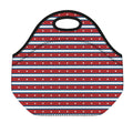 USA Striped Pattern Print Neoprene Lunch Bag