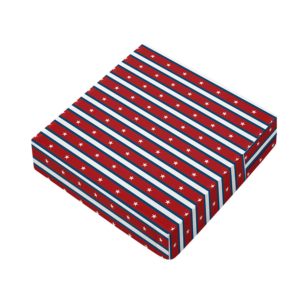 USA Striped Pattern Print Outdoor Seat Cushion Cover