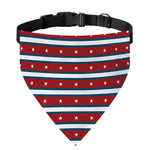 USA Striped Pattern Print Over The Collar Dog Bandana