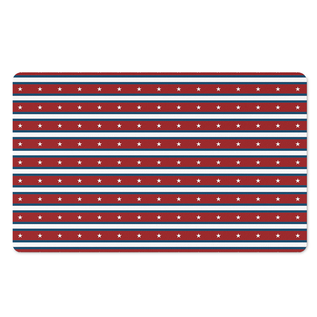 USA Striped Pattern Print Polyester Doormat