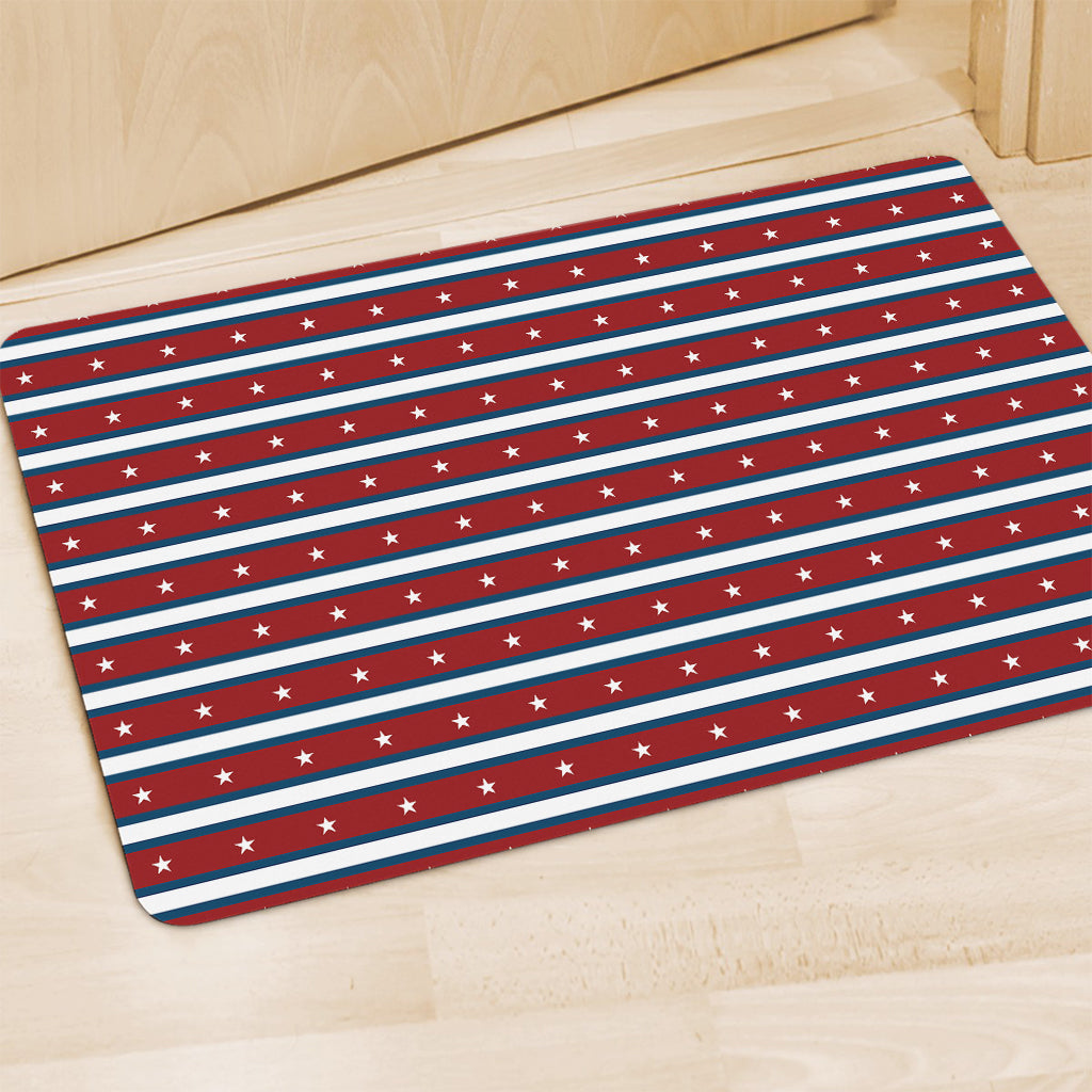 USA Striped Pattern Print Polyester Doormat