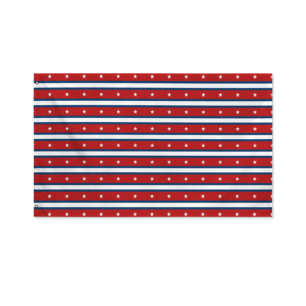 USA Striped Pattern Print Polyester Flag