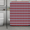 USA Striped Pattern Print Polyester Shower Curtain